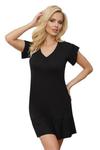 Koszulka nocna Koszula Nocna Model 105 Black - T!SSI w sklepie internetowym A&JStyle