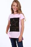 Koszulka dziewczęca z dłuższym tyłem jasnoróżowa NDZ8209 w sklepie internetowym A&JStyle