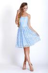 Sukienka z dekoltem w serce 1153 Sky Blue - Marselini w sklepie internetowym A&JStyle