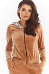 Bluza Damska Model A373 Beige Welur - awama w sklepie internetowym A&JStyle