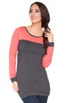 Tunika Model J2 Dark Grey/Coral - RaWear w sklepie internetowym A&JStyle