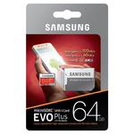 Karta pami?ci Samsung EVO PLUS microSDXC 64GB UHS-I U3 class 10 60/100MB/s + adapter do SD w sklepie internetowym Hurt.Com.pl