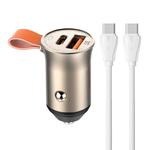 Ładowarka samochodowa LDNIO C509Q USB, USB-C 30W + kabel USB-C - USB-C w sklepie internetowym Akces-Markt