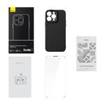 Magnetyczne etui Baseus Synthetic Fiber Series do iPhone 14 Pro (czarne) +szkło hartowane +zestaw czyszczący w sklepie internetowym Akces-Markt