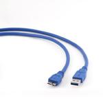 Kabel GEMBIRD CCP-MUSB3-AMBM-0.5M (USB M - Micro USB M; 0,50m; kolor niebieski) w sklepie internetowym Akces-Markt