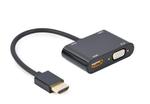 GEMBIRD ADAPTER HDMI MĘSKI DO HDMI ŻEŃSKI + VGA ŻEŃSKI Z AUDIO + PORT ZASILANIA w sklepie internetowym Akces-Markt