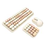 Bezprzewodowy zestaw MOFII klawiatura+klawiatura numeryczna+mysz 3w1 2.4G (Kremowy) w sklepie internetowym Akces-Markt