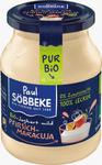 Jogurt kremowy brzoskwinia - marakuja (3,8% tłuszczu w mleku) bio 500 g (słoik) - sobbeke w sklepie internetowym dobrazielarnia.pl
