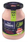 Jogurt kremowy truskawka - malina (3,8% tłuszczu w mleku) bio 500 g (słoik) - sobbeke w sklepie internetowym dobrazielarnia.pl