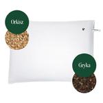 Poduszka do spania z łuską gryki i orkiszu dla dorosłych biała (45 x 60 cm) - plantule pillows w sklepie internetowym dobrazielarnia.pl
