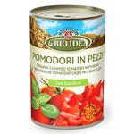 Pomidory krojone z bazylią bio 400 g (240 g) (puszka) - la bio idea w sklepie internetowym dobrazielarnia.pl