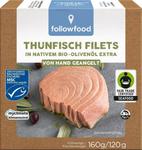 Tuńczyk bonito msc filety fair trade w bio oliwie z oliwek extra virgin 160 g (120 g) - followfood w sklepie internetowym dobrazielarnia.pl