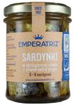Sardynki europejskie w bio oliwie z oliwek extra virgin 190 g (133 g) (słoik) - emperatriz w sklepie internetowym dobrazielarnia.pl