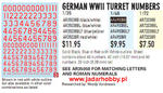 Archer AR49008B Niemieckie numery na wieże - Czarne z białą obwódką (1/48) w sklepie internetowym JadarHobby