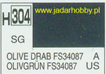 Mr.Hobby 304 (Gunze Sangyo) Aqueus Hobby Color Color - H304 OLIVE DRAB FS34087 w sklepie internetowym JadarHobby