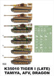 Montex K35010 # Tiger I (late) (Tamiya/Dragon/AFV Club) (1/35) w sklepie internetowym JadarHobby