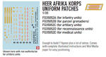 Archer FG35052A Afrika Korps Uniform Patches, Infantry (1/35) w sklepie internetowym JadarHobby