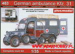 Plus Model 403 1:35 German Ambulance Kfz. 31 (na zamówienie/for order) w sklepie internetowym JadarHobby
