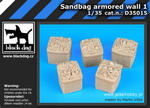 Black Dog D35015 Sandbag armored wall 1 (na zamowienie/for order) w sklepie internetowym JadarHobby