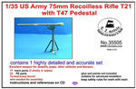 LZ Models 35505 - 1:35 75mm Recoilless Rifle T21 with T47 Pedestal w sklepie internetowym JadarHobby