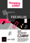 Blok techniczny A4 220g 10k czarny Happy-Color w sklepie internetowym Biurowe-szkolne.pl