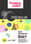 Blok techniczny A4 250g 10k biały Happy-Color w sklepie internetowym Biurowe-szkolne.pl