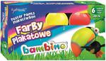 Farby plakatowe 6 kolorów 20ml Bambino w sklepie internetowym Biurowe-szkolne.pl