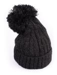Zimowa czapka damska z pomponem czarna w sklepie internetowym Glam Boutique