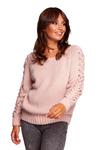 Sweter Damski Model BK090 Powder Pink - BE Knit w sklepie internetowym Glam Boutique