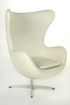 Fotel Jajo biała skóra 01 Premium w sklepie internetowym Meb24.pl