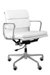 Fotel biurowy CH2171T biała skóra chrom w sklepie internetowym Meb24.pl