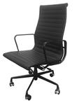 Fotel biurowy AERON PRESTIGE PLUS czarny - skóra naturalna, aluminium w sklepie internetowym Meb24.pl