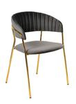 Krzesło MARGO ciemny szary - welur, podstawa złota w sklepie internetowym Meb24.pl