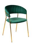 Krzesło MARGO ciemny zielony - welur, podstawa złota w sklepie internetowym Meb24.pl