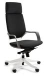 Fotel biurowy na kółkach Apollo - biały/czarny w sklepie internetowym Meb24.pl