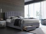 Łóżko tapicerowane z szufladami Emotion 160X200 szary w sklepie internetowym Meb24.pl