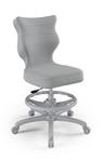 Krzesło dziecięce Petit z podnóżkiem wzrost 159 -188 cm velvet podstawa szara w sklepie internetowym Meb24.pl