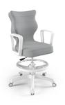 Krzesło młodzieżowe Norm z podnóżkiem wzrost 159-188 velvet podstawa biała w sklepie internetowym Meb24.pl