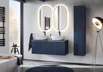 Zestaw mebli łazienkowych SANTA FE DEEP BLUE A5 z szafką pod umywalkę 2x60 cm - 6 elementów w sklepie internetowym Meb24.pl