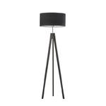 Czarna lampa podłogowa typu tripod do salonu HAITI VELUR w sklepie internetowym Lysne.pl