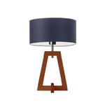 Mahoniowa lampa stołowa z drewnianą podstawą i abażurem CLIO w sklepie internetowym Lysne.pl