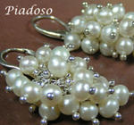 Piękne Perły Kolczyki Srebro Białe w sklepie internetowym ARANDE 
