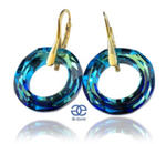 Kryształy Kolczyki Złote Srebro Certyfikat Blue w sklepie internetowym ARANDE 