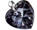 Kryształy Duży Wisiorek Serce Silver Night Srebro w sklepie internetowym ARANDE 