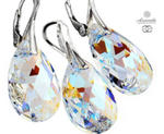 Kryształy Piękny Komplet Blue Aurora Srebro w sklepie internetowym ARANDE 