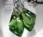 Super Cena Kryształy Piękne Kolczyki Zielone w sklepie internetowym ARANDE 