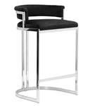 Hoker - krzesło barowe VEGAS 78 czarny noga srebrna w sklepie internetowym nowe-meble.pl