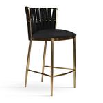 Hoker Glamour - krzesło barowe Hordia kolor czarny rozmiar M w sklepie internetowym nowe-meble.pl
