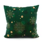 Poszewka velvetowa kolor zielony rozmiar 40x40 cm SNOWFLAKE w sklepie internetowym Magdalena24.pl