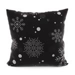 Poszewka velvetowa kolor czarny ze srebrnym rozmiar 40x40 cm SNOWFLAKE w sklepie internetowym Magdalena24.pl